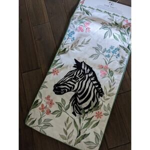 MIREILLE Zebra Table Runner Embroidery Embroidered New Jungle Wildlife